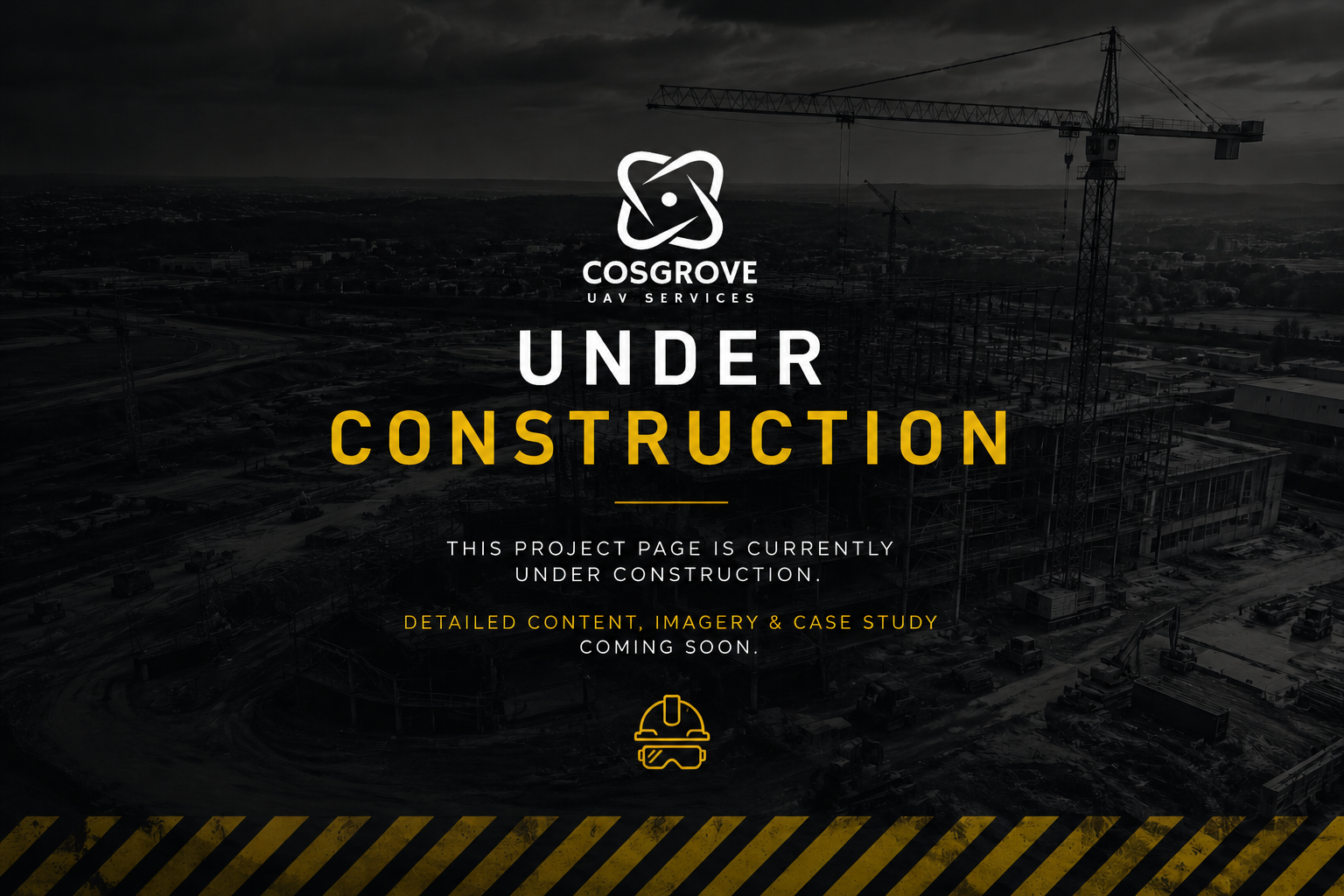 Cosgrove UAV Services under construction project page graphic